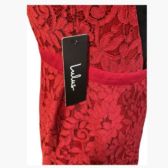 Lulus Dancing in the Moonlight Mini Dress in Red Wine Size M NWT Scarf Separate - Picture 10 of 13